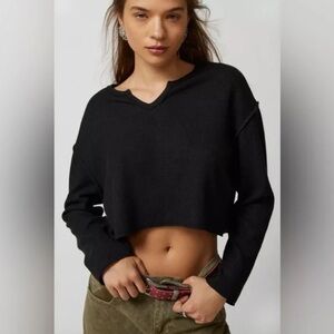 Urban Outfitters Black cropped top